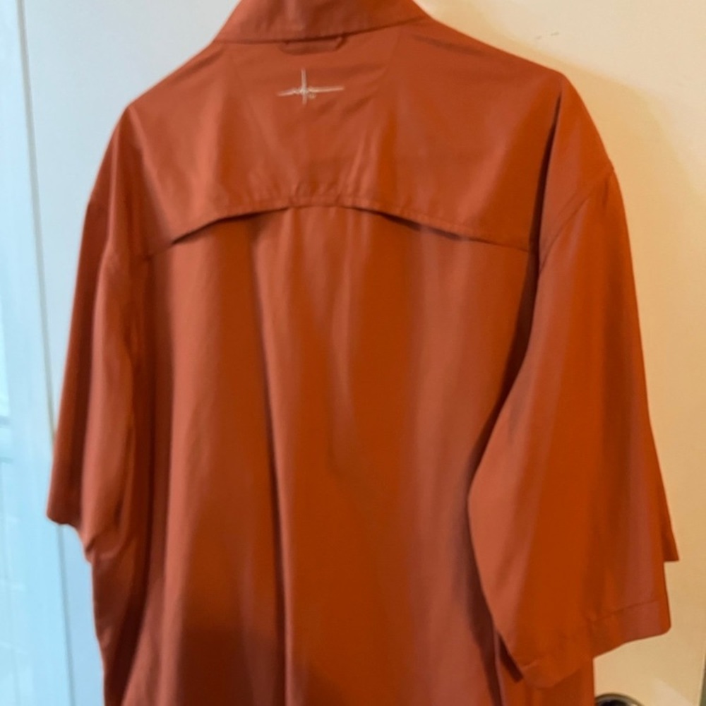 HABIT Solar-Factor Fishing Shirt 2XL Rust Orange Vented Lightweight Outdoor NWT
